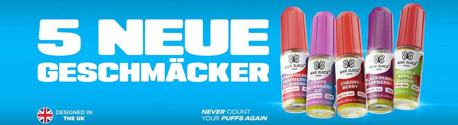 Neue Sorten Barjuice Liquid
