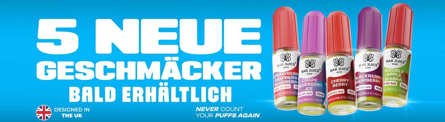 Neue Sorten Barjuice Liquid