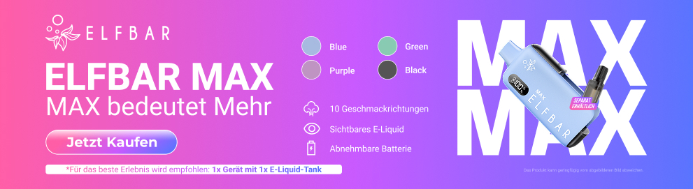 Elfbar Max Prefilled Pod Kit mit 6000 Zügen