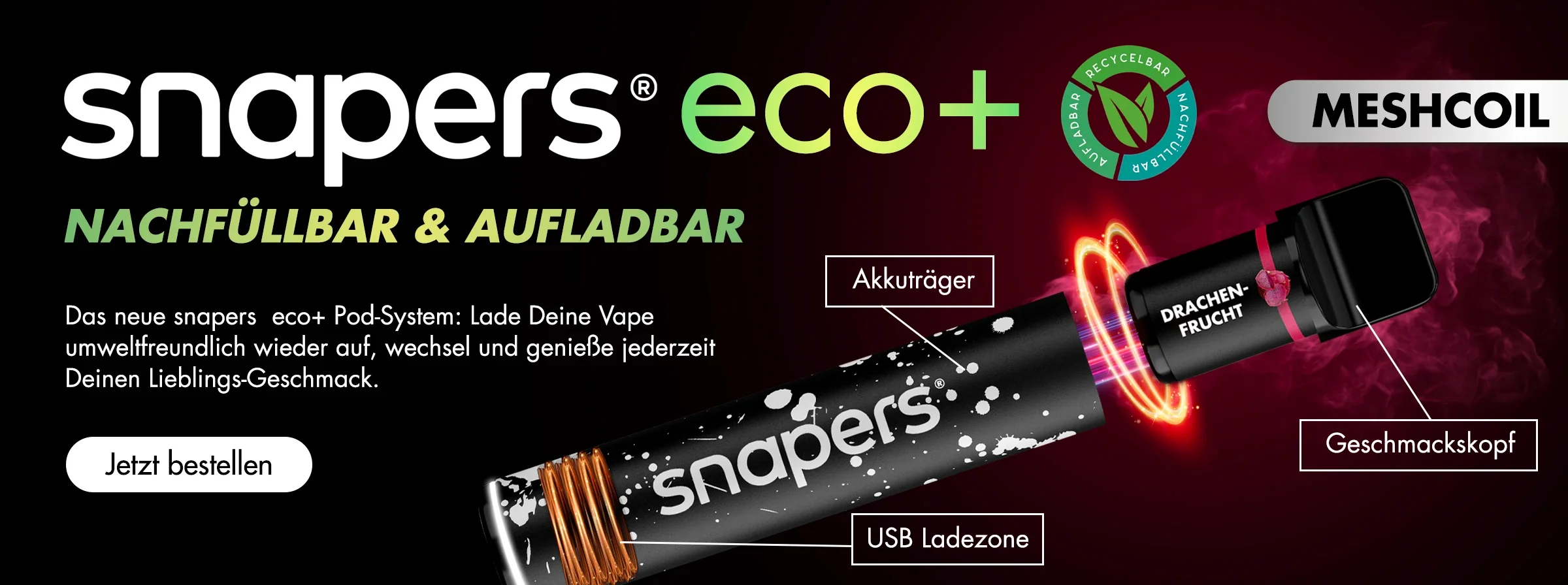 Eco+ Mehrweg Vape von Snapers