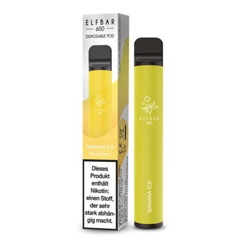 Elfbar 600 Einweg Vape - Banana Ice 20mg