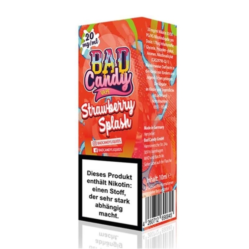 Bad Candy - Strawberry Splash 10 ml Nikotinesalzt Liquid 20 mg