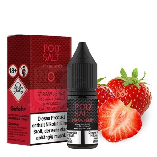 POD SALT Strawberry Nikotinsalz Liquid 10 ml - Nikotinmenge: 20mg