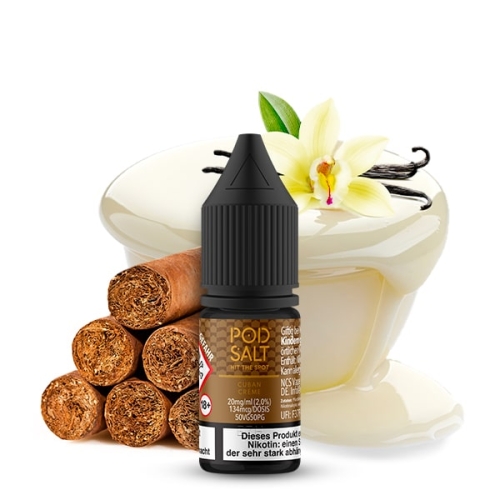 POD SALT Cuban Creme  Nikotinsalz Liquid 10ml - Nikotinmenge: 20mg