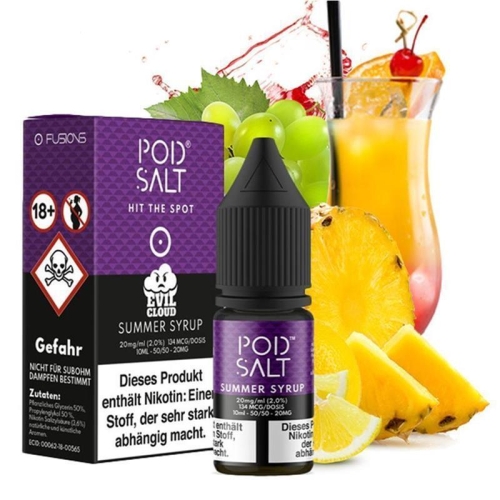 POD SALT FUSION Summer Syrup Nikotinsalz Liquid 10 ml - Nikotinmenge: 20mg