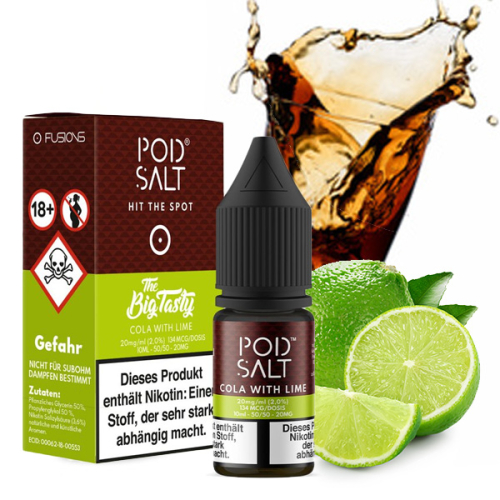 Pod Salt Fusion - 10ml Nikotinsalz Liquid Cola with Lime 20mg