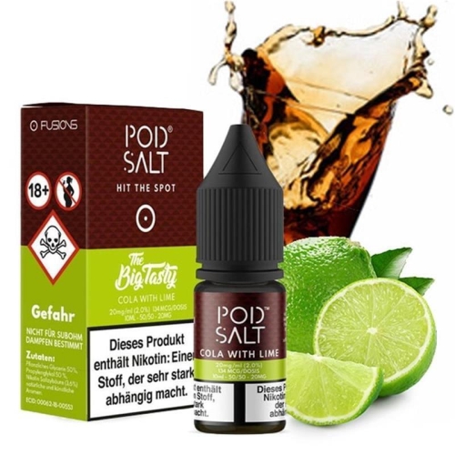 POD SALT FUSION Cola with Lime Nikotinsalz Liquid 10 ml - Nikotinmenge: 20mg