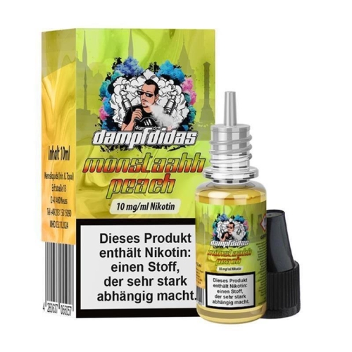 DAMPFDIDAS Monstaahh Peach Nikotinsalz Liquid 10 ml 10 mg