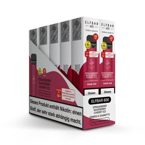 Elfbar 600 CP Einweg Vape - Strawberry Raspberry Cherry Ice 20 mg/ml