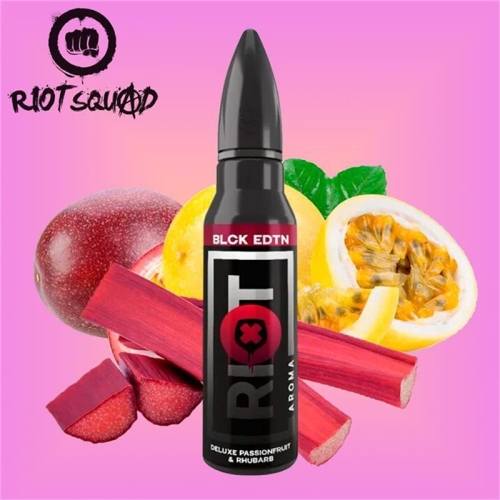 Riot Squad - Black Edition - Deluxe Passionfruit & Rhubarb Longfill 5 ml