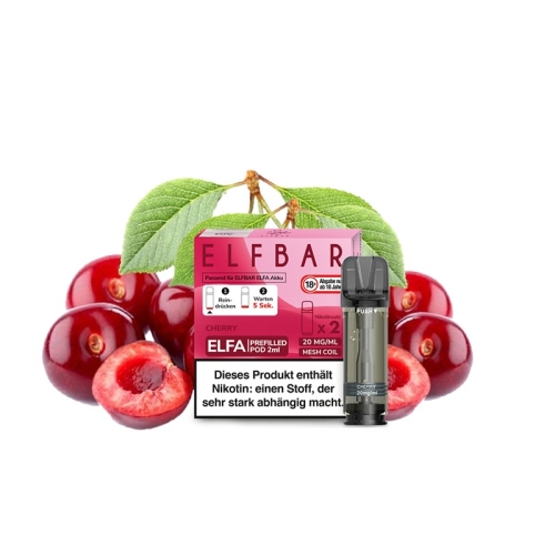 Elf Bar Elfa Pods - 2 St&uuml;ck Cherry (Cherry Candy) 20...