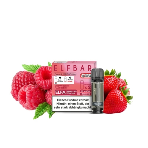 Elf Bar Elfa Pods - 2 St&uuml;ck Strawberry Raspberry 20...