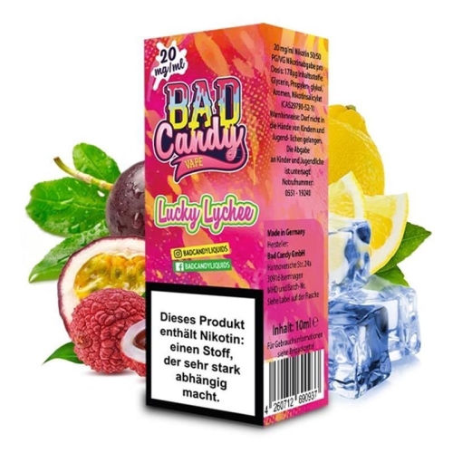 Bad Candy-Lucky Lychee 10 ml Nikotinesalz Liquid 10 mg/ml (SB)