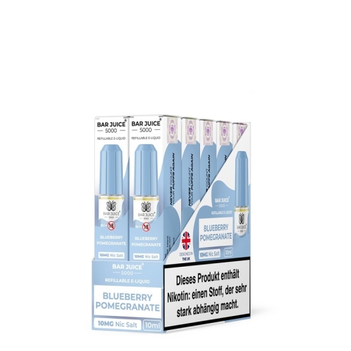 Bar Juice 5000 NicSalt Liquid 10 ml Blueberry Pomegranate 10 MG