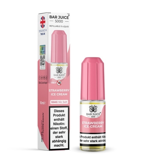 Bar Juice 5000 NicSalt Liquid 10 ml Strawberry Ice Cream 10 MG