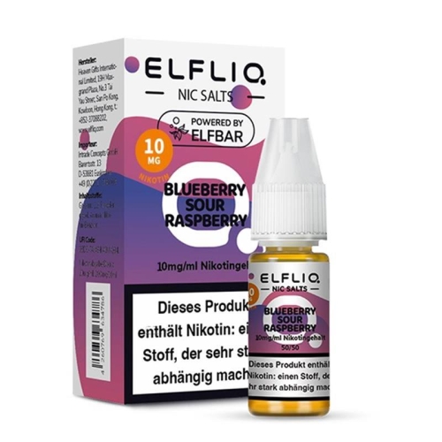 Elfliq - NicSalt Liquid Blueberry Sour Raspberry 10 mg/ml