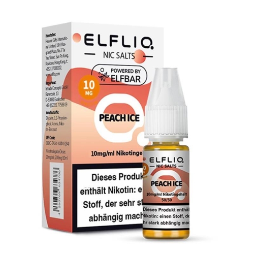 Elfliq - NicSalt Liquid Peach Ice 10 mg/ml