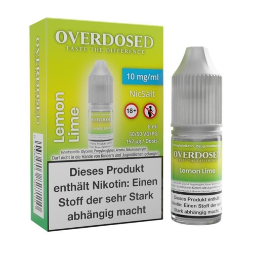 Overdosed - Lemon Lime NicSalt 10 mg/ml