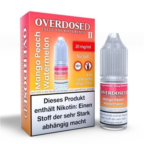 OVERDOSED II - Mango Peach Watermelon NicSalt  20 mg/ml