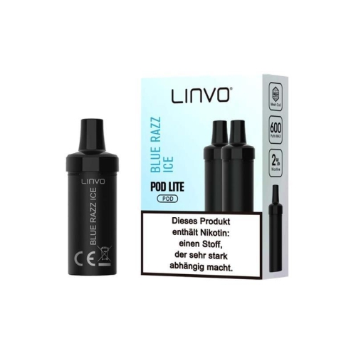 Linvo - Pod Lite Cartridge (2 Pods pro Packung) Blue Razz Ice