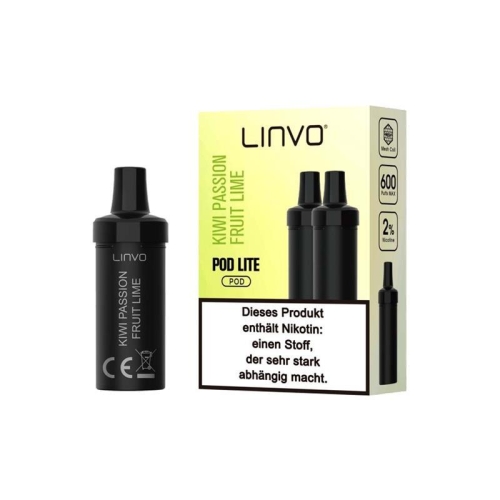 Linvo - Pod Lite Cartridge (2 Pods pro Packung) Kiwi Passionsfruit Lime