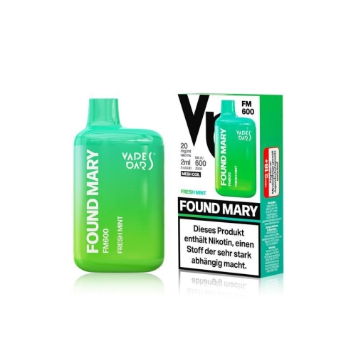 Vapes Bars Found Mary FM600 Einweg Vape Fresh Mint