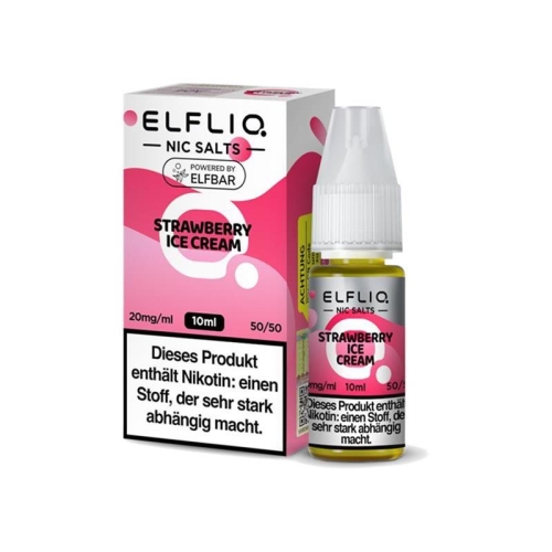 Elfliq - NicSalt Liquid Strawberry Ice Cream 20 mg/ml