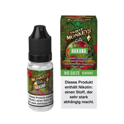 Twelve Monkeys - Hakuna Nikotinsalzliquid 10 ml 10 mg/ml