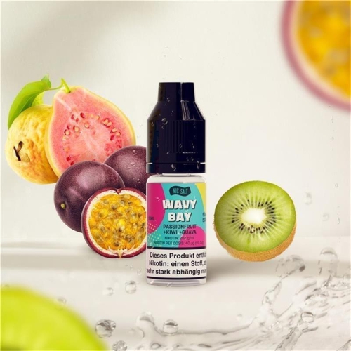 Wavy Bay - Passionfruit Kiwi Guava Nicsalt Liquid 20 mg/ml