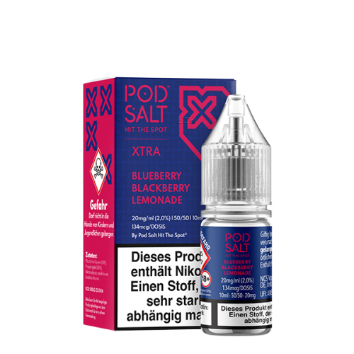 Pod Salt Xtra - 10ml Nikotinsalz Liquid Blueberry Blackberry Lemonade 20mg