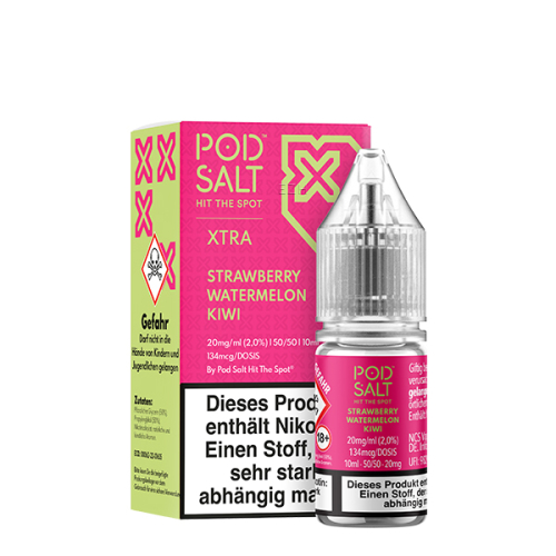 Pod Salt Xtra - 10ml Nikotinsalz Liquid Strawberry Watermelon Kiwi 10mg
