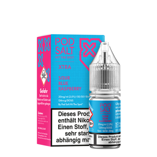 Pod Salt Xtra - 10ml Nikotinsalz Liquid Sour Blue Raspberry 10mg