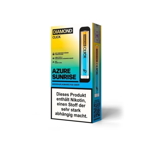 Vapes Bars - Diamond Click Pod Akku 400 mAh Azure Sunrise