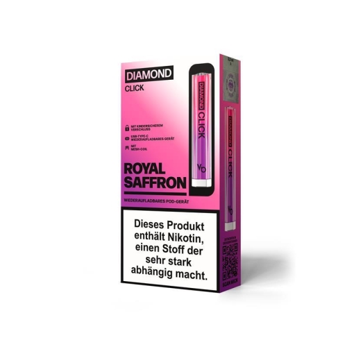 Vapes Bars - Diamond Click Pod Akku 400 mAh Royal Saffron