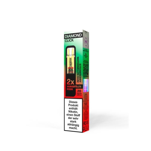 Vapes Bars - Diamond Click Pod 2er Pack Strawberry Watermelon Gum