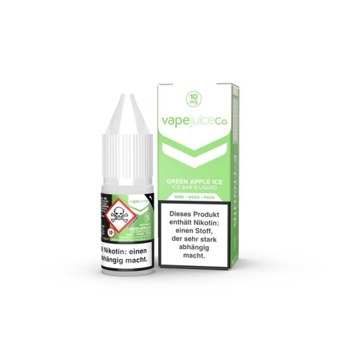 Vape Juice - Overdosed Nicsalt Liquid 10 ml Green Apple Ice 10 mg/ml