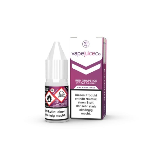 Vape Juice - Overdosed Nicsalt Liquid 10 ml Red Grape Ice 10 mg/ml