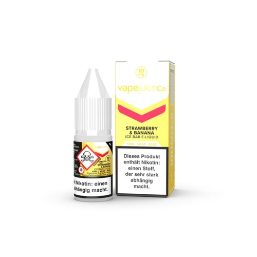 Vape Juice - Overdosed Nicsalt Liquid 10 ml Strawberry & Banana 10 mg/ml