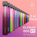 Elfbar 600 V2 Einweg Vape 5er Pack Elfstorm Ice