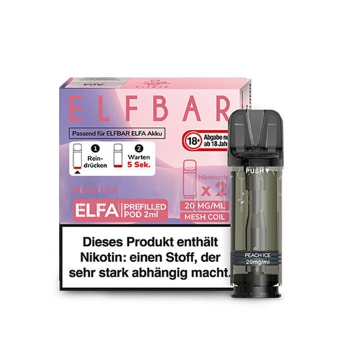 ELF BAR - ELFA Prefilled Pod (2 Stück) Peach Ice 20 mg/ml