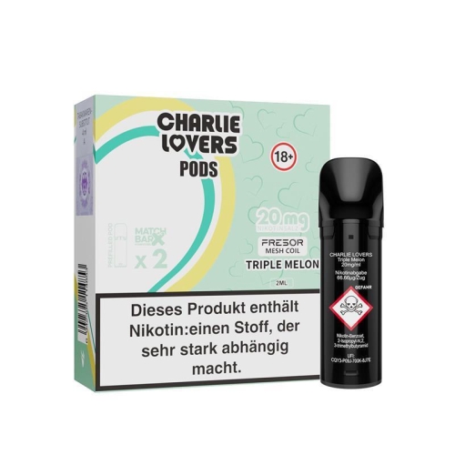 Charlie Lovers Pods ( 2 Stück pro Packung ) Triple Melon 10 mg/ml