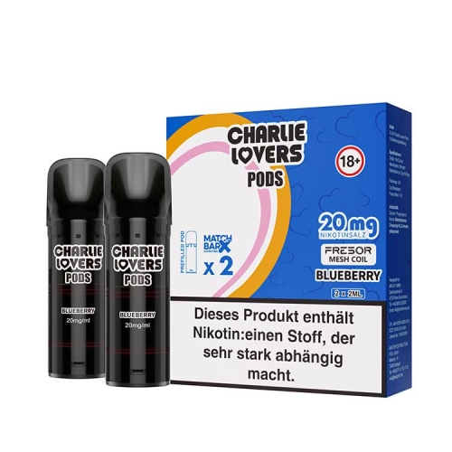 Charlie Lovers Pods ( 2 Stück pro Packung ) Blueberry 20 mg/ml