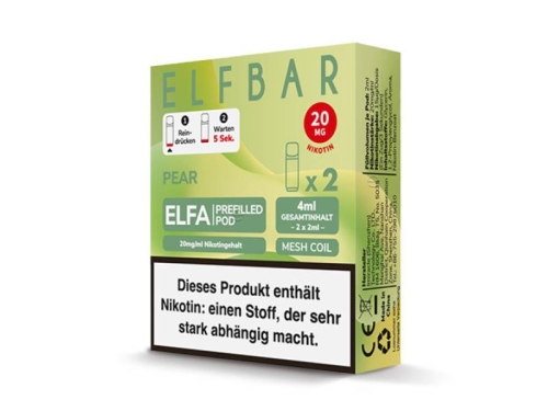 ELF BAR - ELFA Prefilled Pod (2 Stück) Pear 20 mg/ml