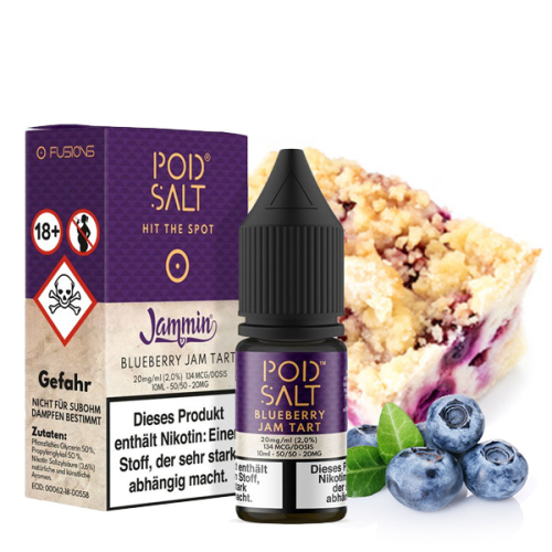 Pod Salt Fusion - 10ml Nikotinsalz Liquid Blueberry Jam Tart 11mg