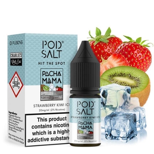 POD SALT FUSION Pacha Mama Strawberry Kiwi Ice Nikotinsalz Liquid 10 ml - Nikotinmenge: 20mg