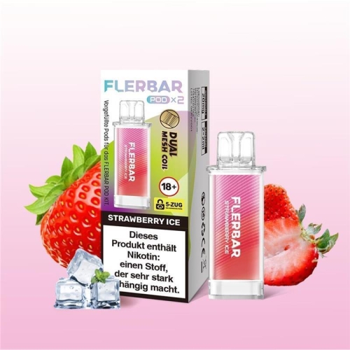 Flerbar Pod 20 mg/ml (2 Stück) Strawberry Ice