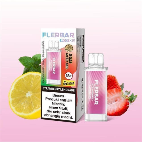 Flerbar Pod 20 mg/ml (2 Stück) Strawberry Lemonade