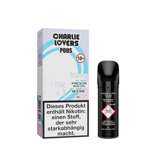 Charlie Lovers Pod (1 Stück pro Packung) He & She 10 mg/ml