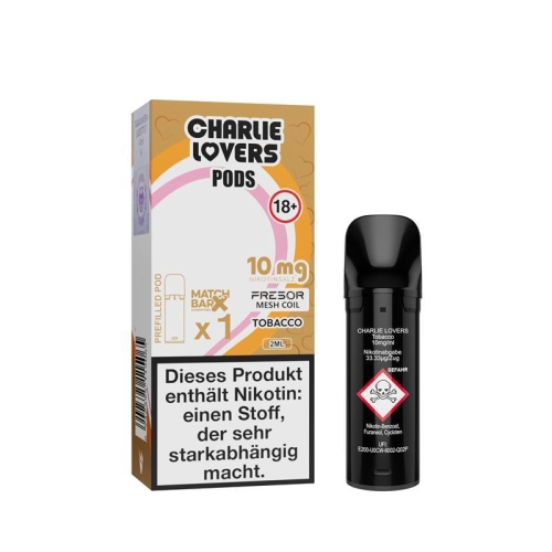 Charlie Lovers Pod (1 Stück pro Packung) Tobacco 10 mg/ml