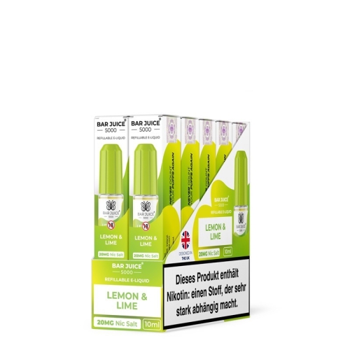 Bar Juice 5000 NicSalt Liquid 10 ml Lemon and Lime 20 MG